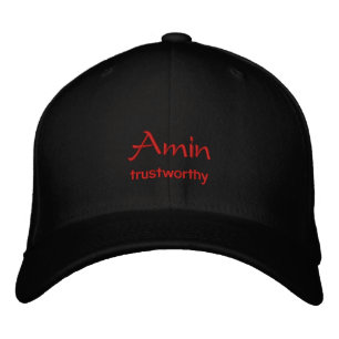 Amin Namn Cap/Hat Broderad Keps