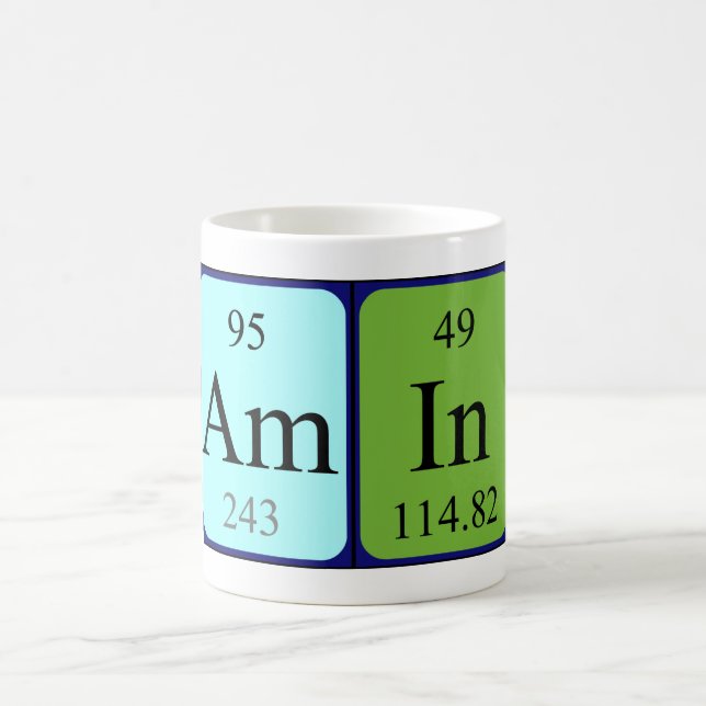 Amin Periodisk bord namn mugg (Center)