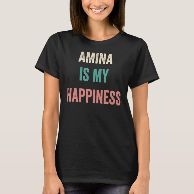 Amina är min lycka t shirt (Framsida)