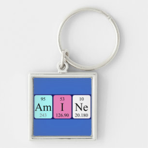 Amine Periodisk bord namn nyckelring