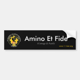 Amino Et Fide Bumper Sticker Bildekal