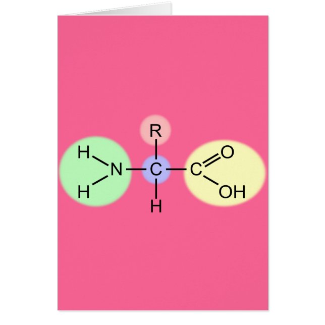 Amino syrligt diagram hälsningskort (Framsidan)