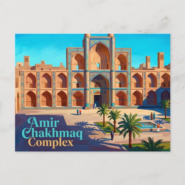 Amir Chakhmaq-komplexet Iran Vykort (Framsida)
