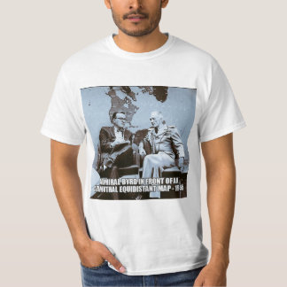 Amiral Byrd framme av lägenhetjordkartan Tee Shirt