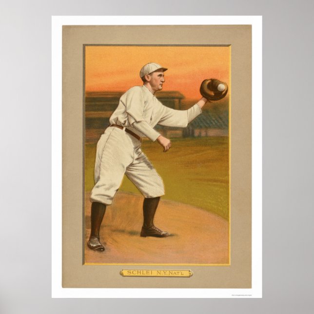 Amiral Schlei Giants Baseball 1911 Poster (Framsidan)