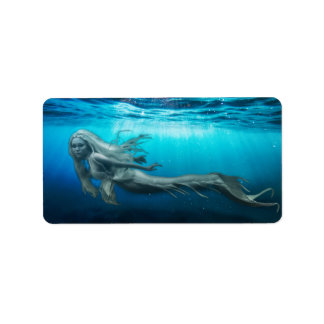 Amiria Angel Sjöjungfru Adressetikett