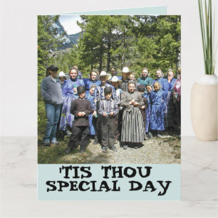 AMISH BIRTHDAY FUNNY HUMOR GREETING CARD KORT