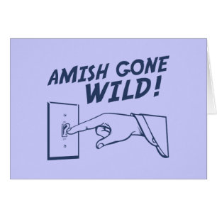 Amish borta vild! hälsningskort