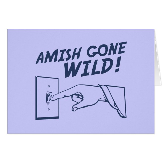 Amish borta vild! hälsningskort (Framsidan Horizontal)
