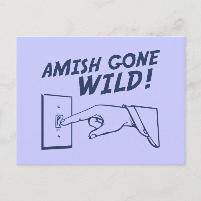Amish Borta Vild! Vykort (Framsida)