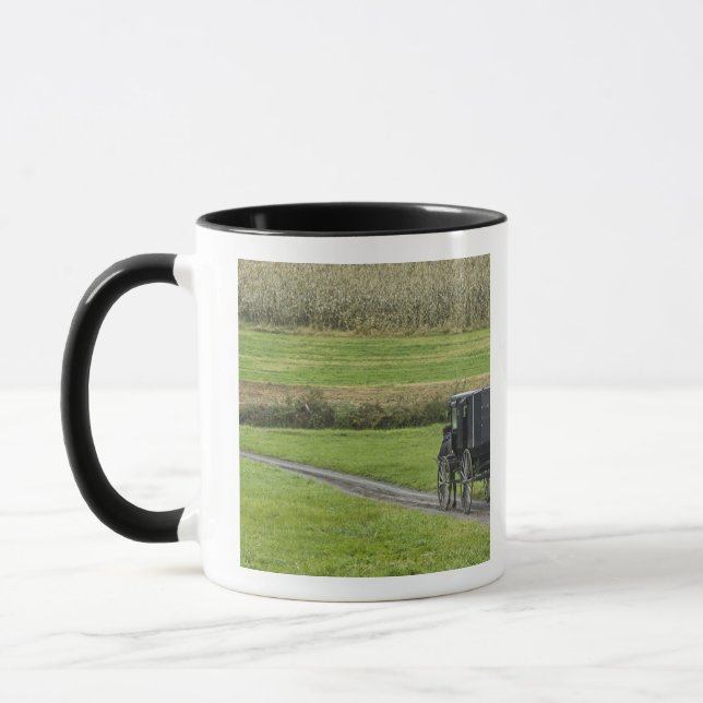 Amish-buggi på bondgata, nordöstra Ohio, Mugg (Vänster)