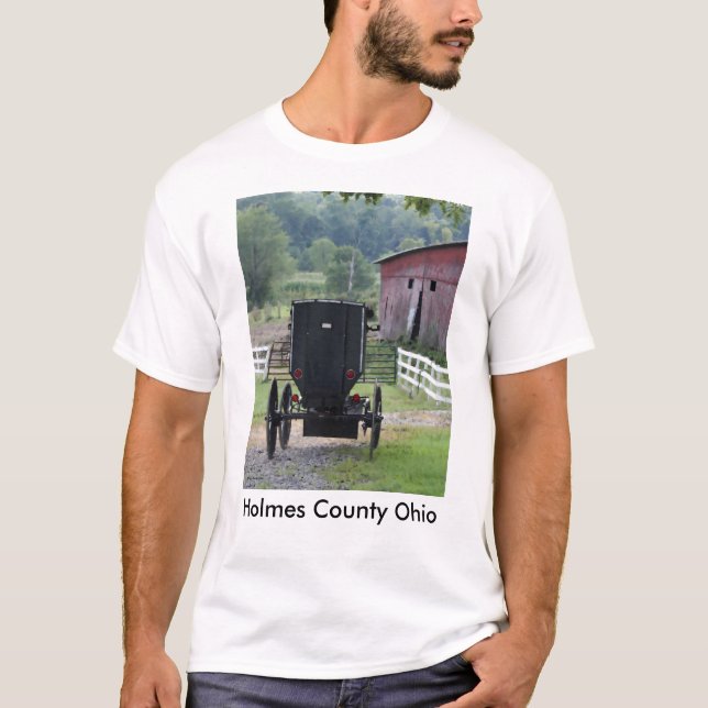 Amish Buggie - Holmes Co OH, Holmes County Ohio Tröja (Framsida)