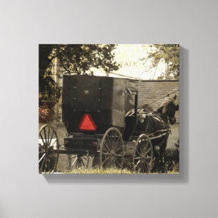 Amish Buggy Canvastryck