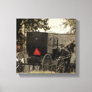 Amish Buggy Canvastryck