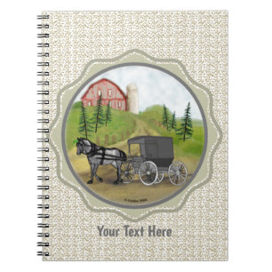 Amish Buggy Returnerar bärbar dator Anteckningsbok
