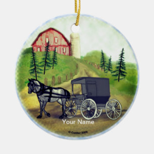Amish Buggy Returnerar ornament