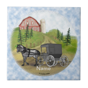 Amish Buggy Returnerar panel Kakelplatta