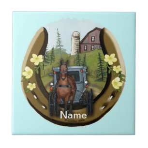 Amish Buggy Returnerar panel Kakelplatta