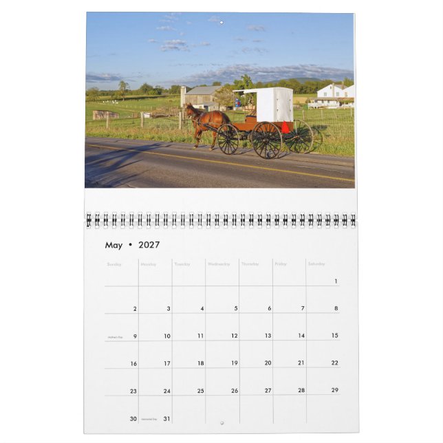 Amish Calendar 2020 Kalender (May 2027)
