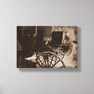 Amish Cart Hjul Grunge Canvastryck