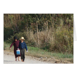 Amish Children Hälsningskort