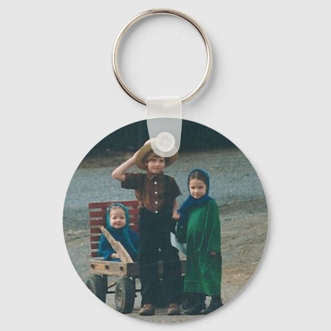 AMISH CHILDREN KEYCHAIN NYCKELRING (Framsida)