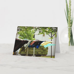 Amish Clothing och Hay Blank Inside Kort