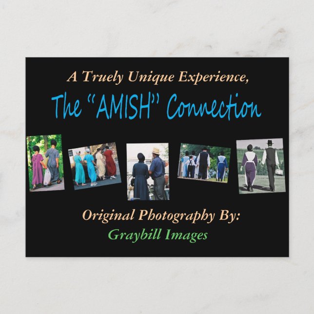 "AMISH"Connection Postcard" Vykort (Framsida)