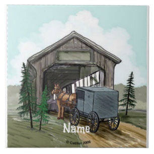 Amish Covered Bridge Kakelplatta