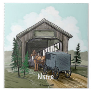 Amish Covered Bridge Kakelplatta