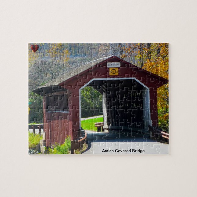 Amish Covered Bridge Pussel (Horisontell)