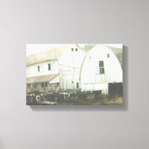 Amish Dairy Black and White Canvastryck