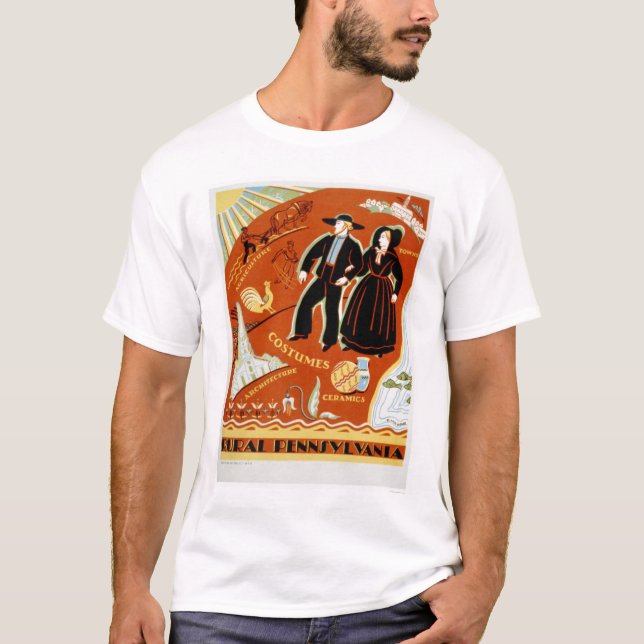 Amish dräkttradition 1938 WPA T-shirt (Framsida)
