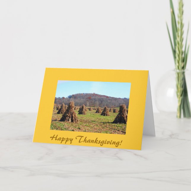 Amish fält, happy thanksgiving! helgkort (Framsida)