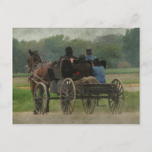 Amish Family Outing Vykort