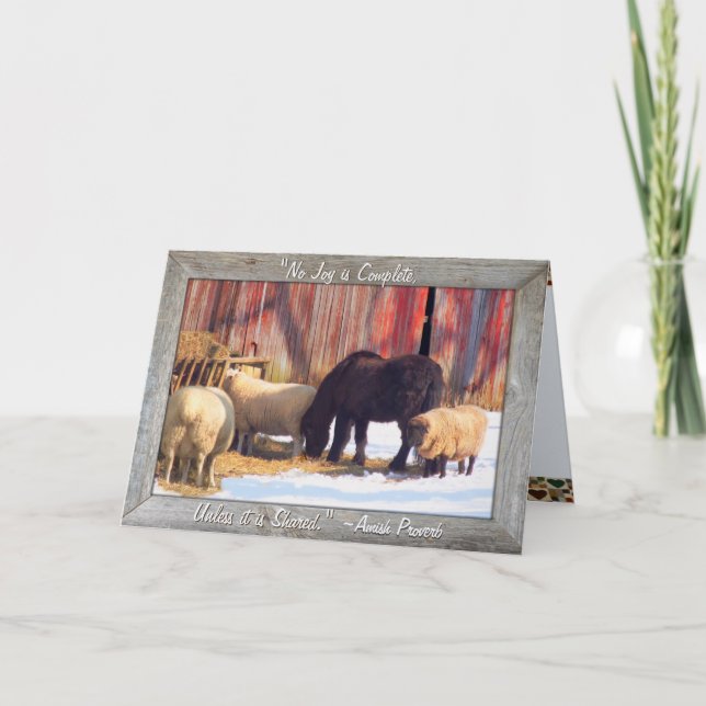 Amish Farm-julkort Helgkort (Framsida)
