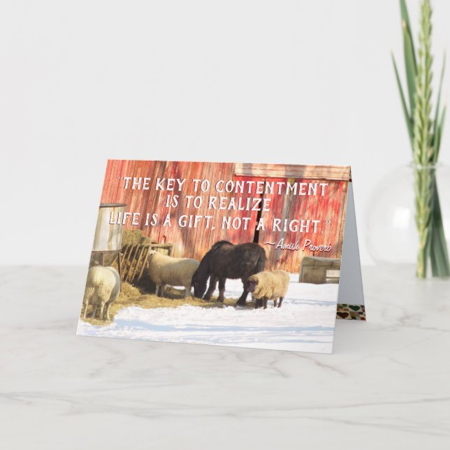 Amish Farm julkort, lägg till Namn Helgkort (Framsida)