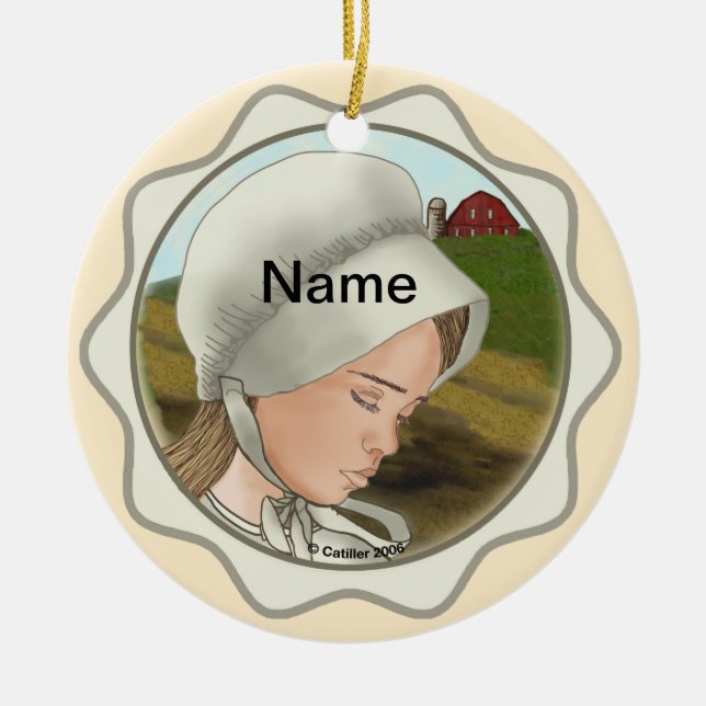 Amish flickas mössa ornament (Framsidan)
