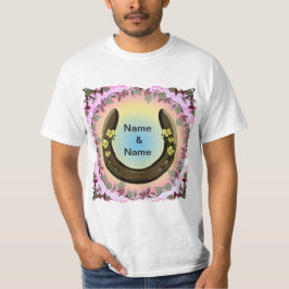 Amish Flower Horseshoe T Shirt