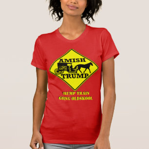 Amish for Trump political buggy Going Oldskool T-shirt