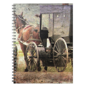 Amish häst och Buggy Anteckningsbok