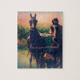 Amish hästspann pussel