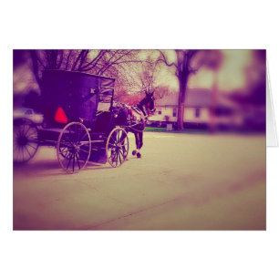 Amish Horse and Buggy Hälsningskort