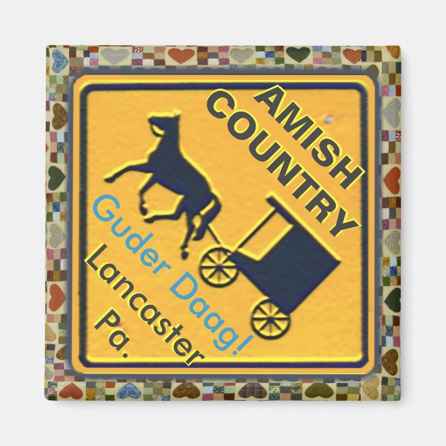 Amish Horse & Buggy "Bra Day" Magnet! Magnet (Framsidan)