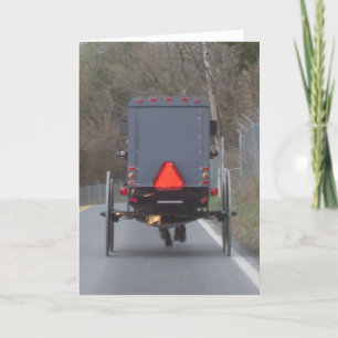 Amish Horse & Buggy Greeting Card Kort