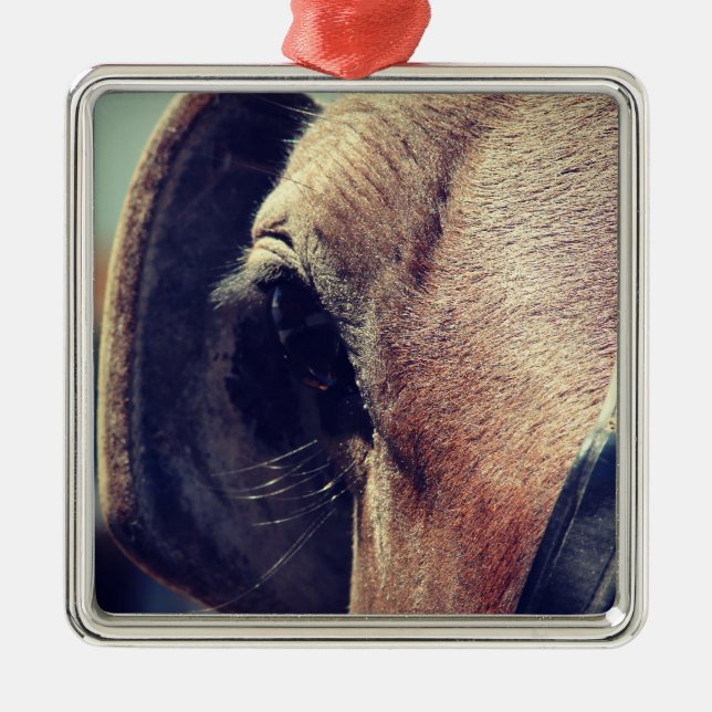 Amish Horse Julgransprydnad Metall (Framsidan)