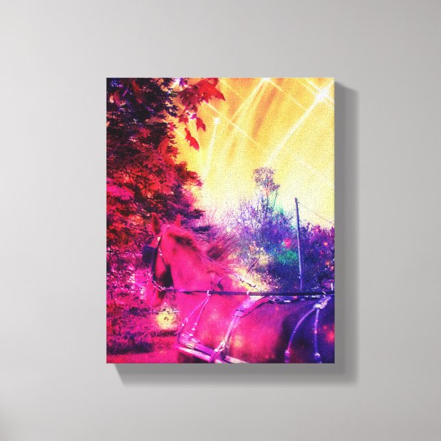 Amish Horse Roligt Canvastryck (Framsida)