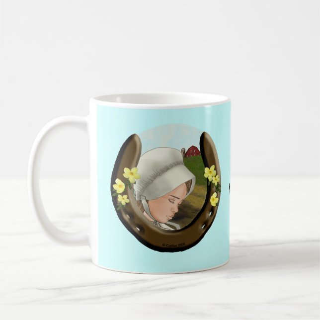 Amish Horseshoe Girl Kaffemugg (Vänster)