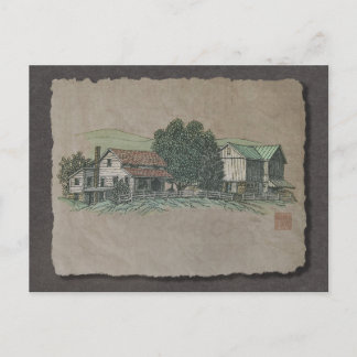 Amish House & Barn Vykort