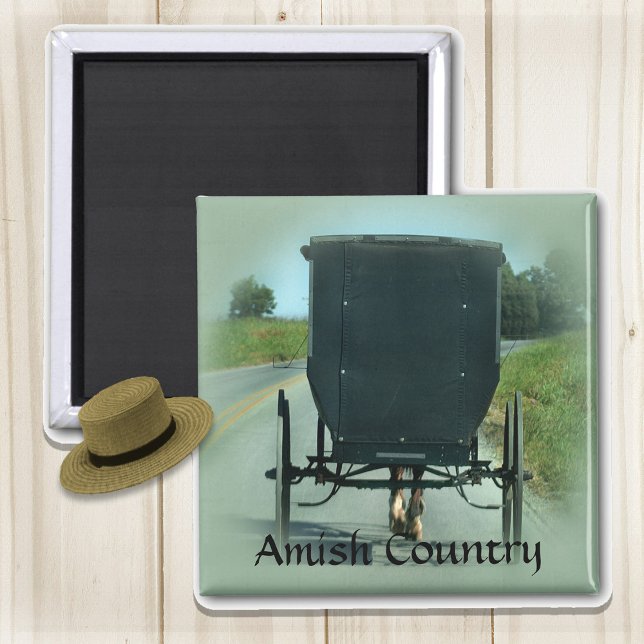 Amish Land Buggy Magnet (Skapare uppladdad)